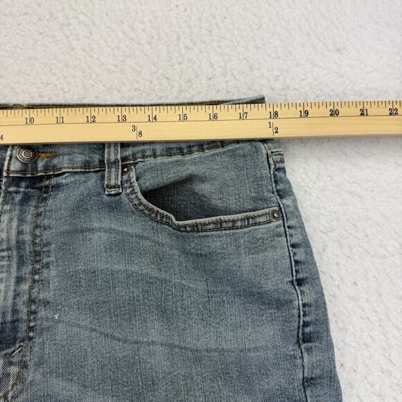 Levis Jeans Mens 36 X 32 Blue Denim Athletic Straight Signature Distressed - Picture 7 of 13